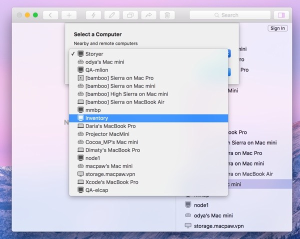 Mac to mac remote connection